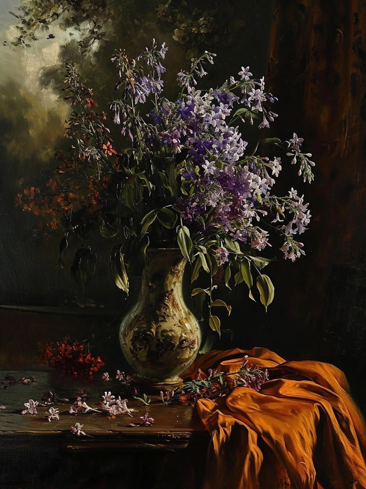 Baroque Floral Still Life Phlox 4