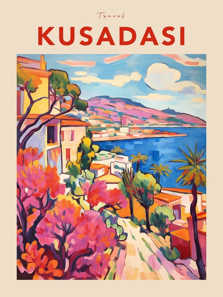 Kusadasi Turkey 2 Fauvist Travel Poster