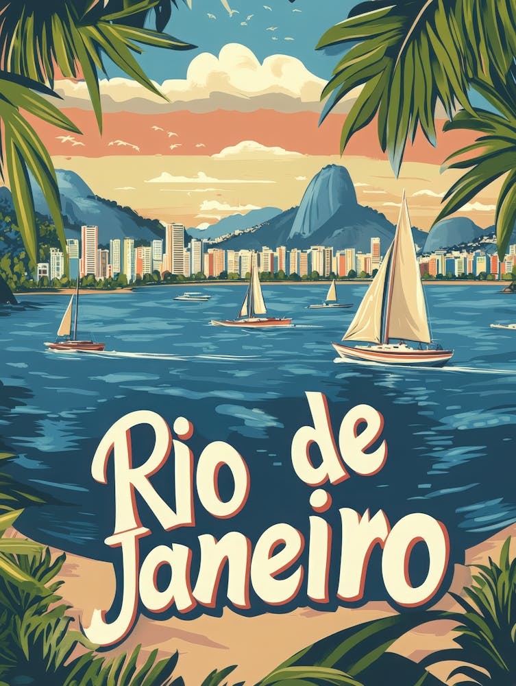 Aihrgdesign A Retro Travel Poster For Rio De Janeiro 1