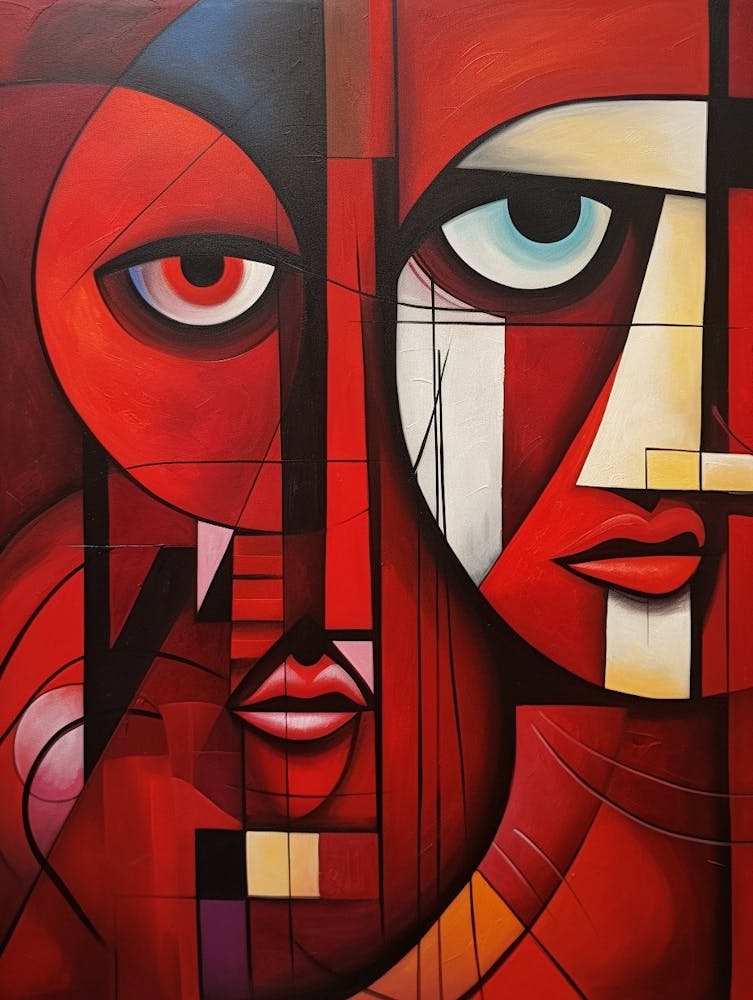 Cubist Abstract Geometric Illustration 2