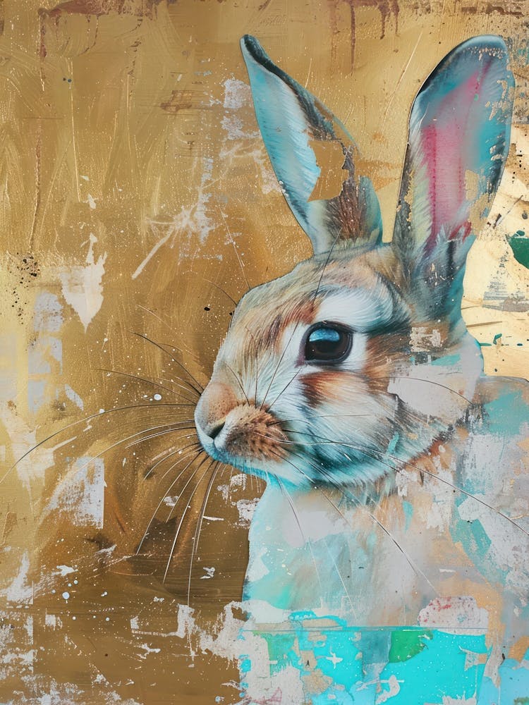 Bunny Gold Effect Collage 2