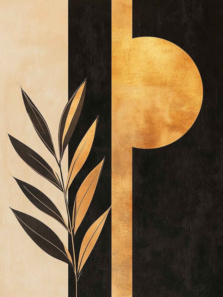 Impression sur Toile Feuille d'Or 4