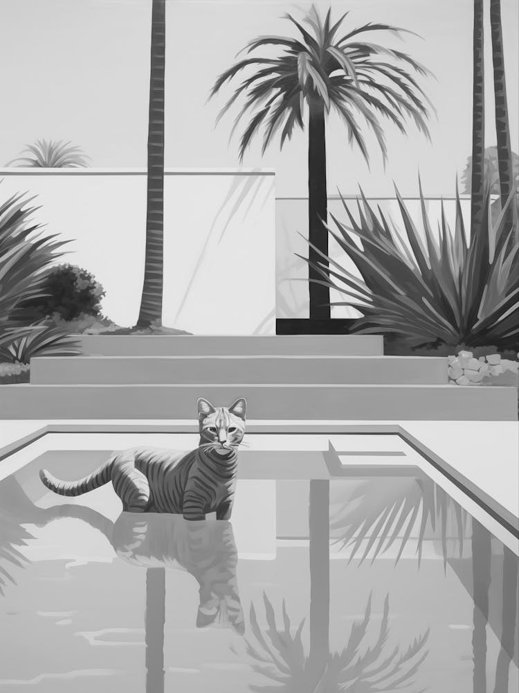 Tiger In The Pool
