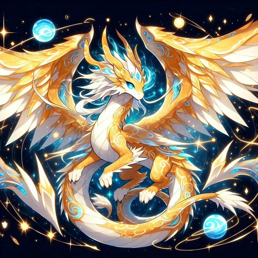 A Golden Dragon In The Galaxies 4