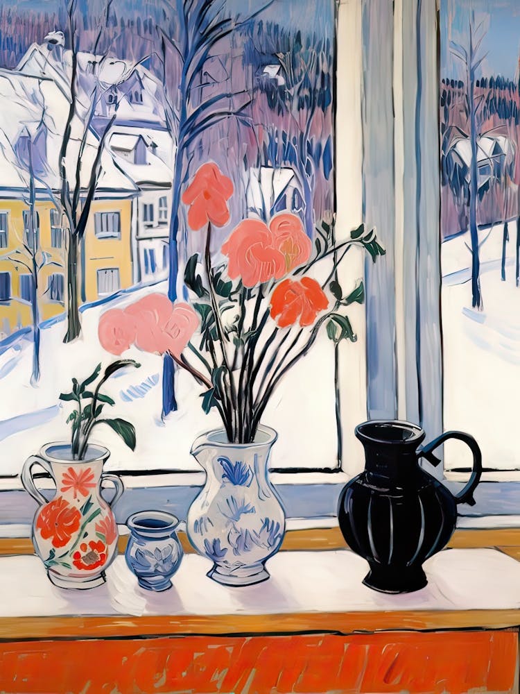 The Windowsill Of Lillehammer   Norway Snow Inspired By Matisse 4