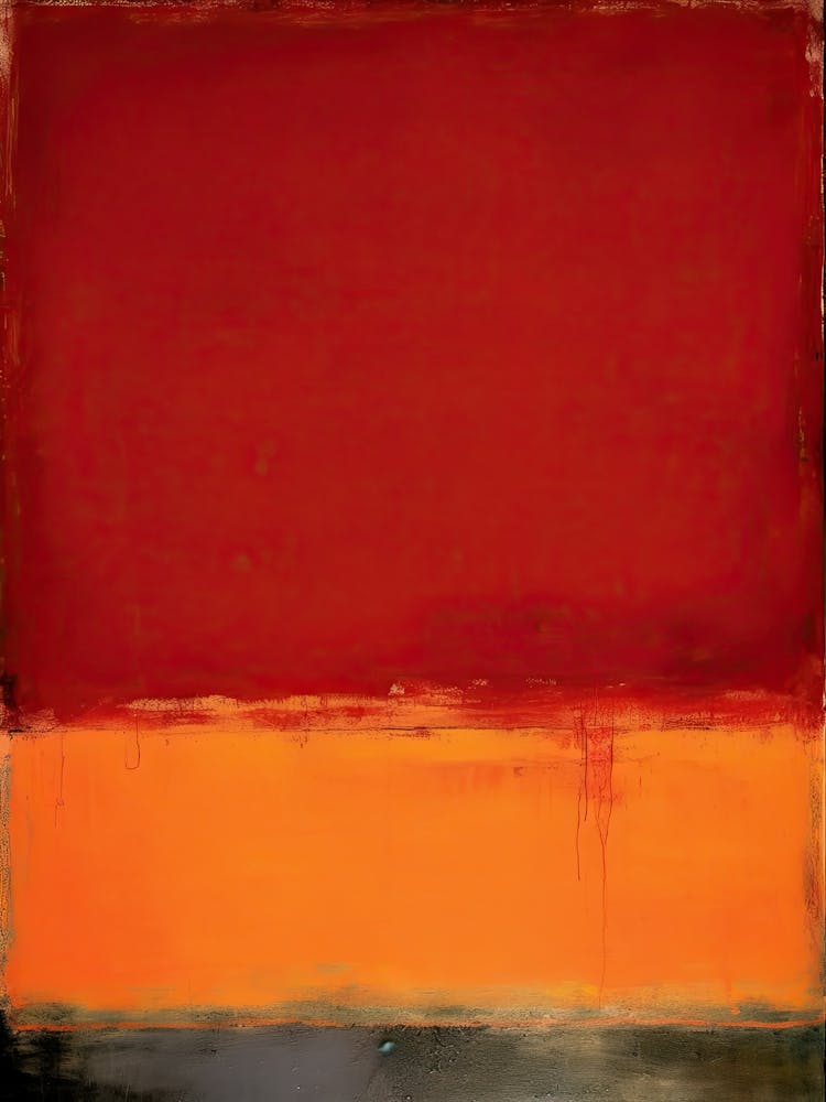 Orange And Red Abstract Painting 10