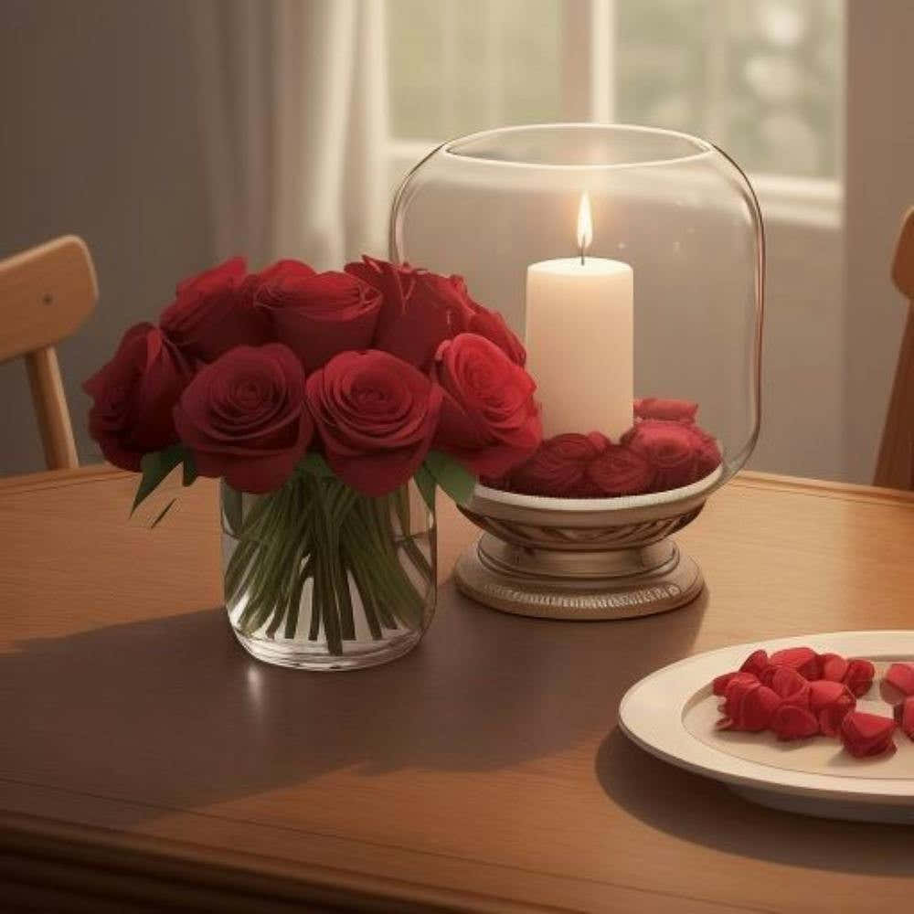 Romantic table for Valentine's Day