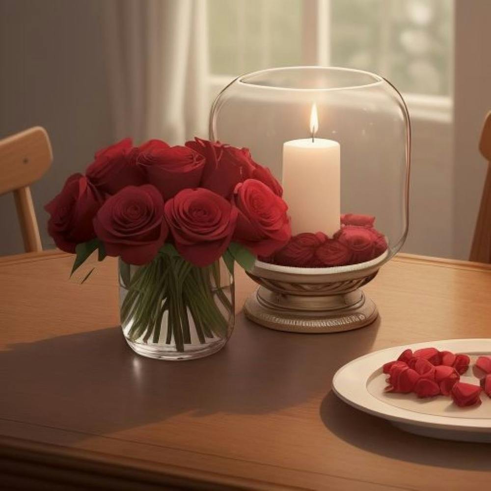 Romantic table for Valentine's Day