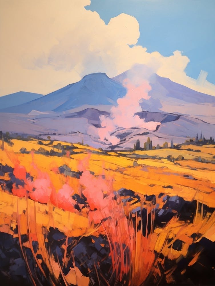 Mount Etna Italy 2 Mountain Painting