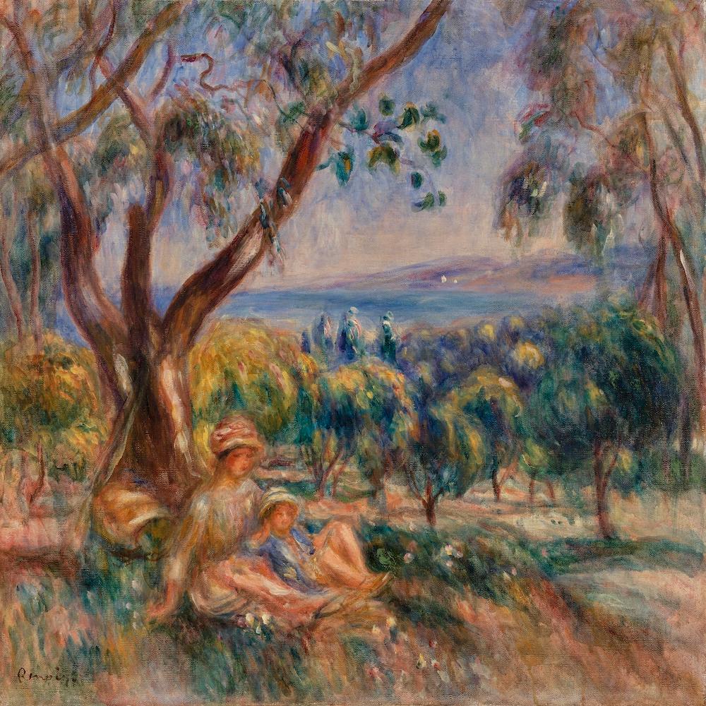 Landscape With Figures, Near Cagnes (1910), Pierre Auguste Renoir