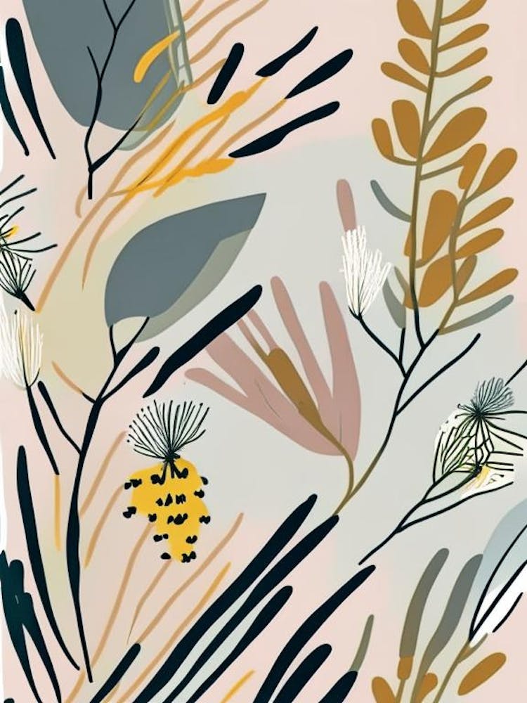 Running Pine Wildflower Modern Muted Colours 2
