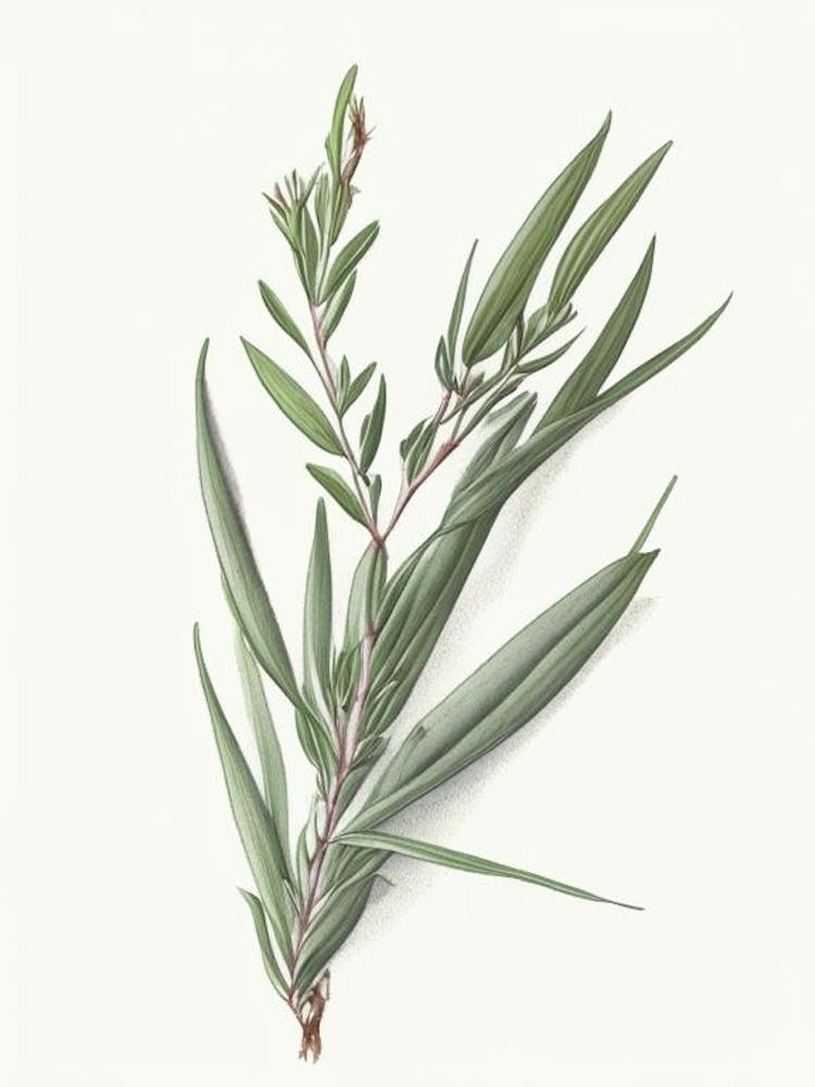 Tarragon Herb Pencil Colour 3