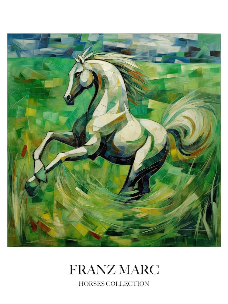 Franz Marc Inspired Horses Collection Painting 08