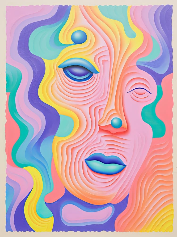 Abstract Landscape Risograph Style 22