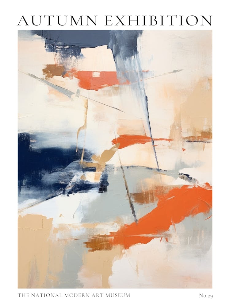 Autumn Exhibition Modern Abstract Poster 29