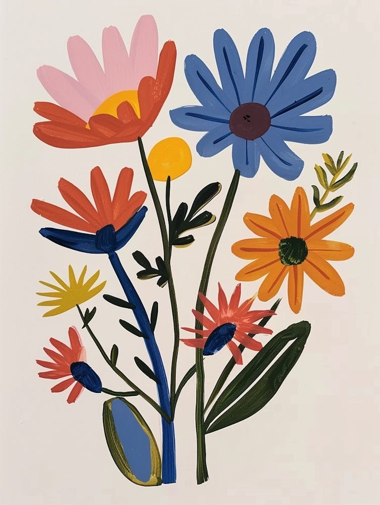 Painted Florals Asters 2