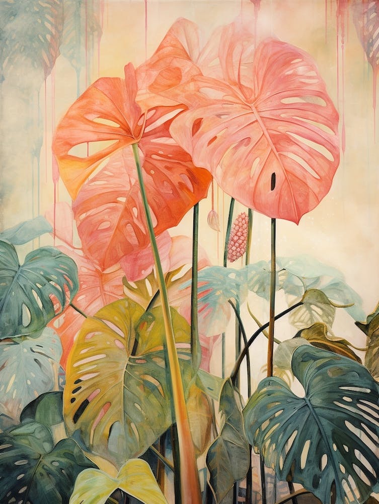 Tropical Plant Painting Philodendron 2