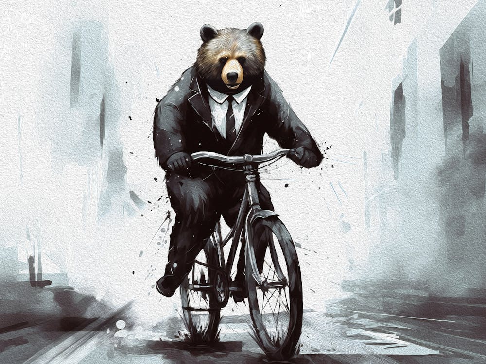 Bear Riding A Bike