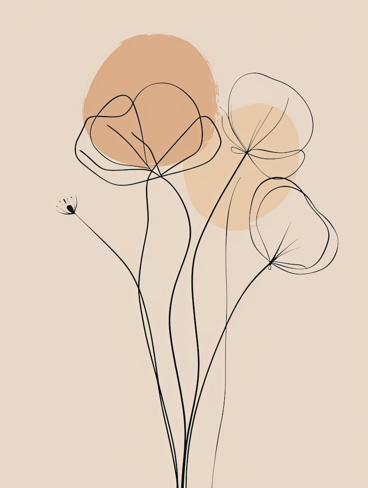 Ljubljana Botanical Garden Boho Line Art