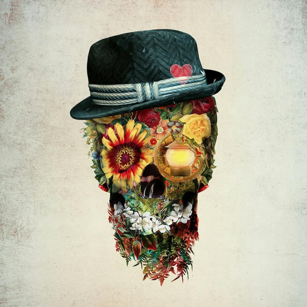 Vintage Skull Square