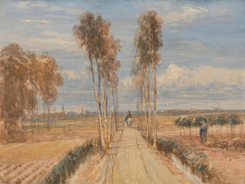 The Poplar Avenue, After Hobbema, David Cox