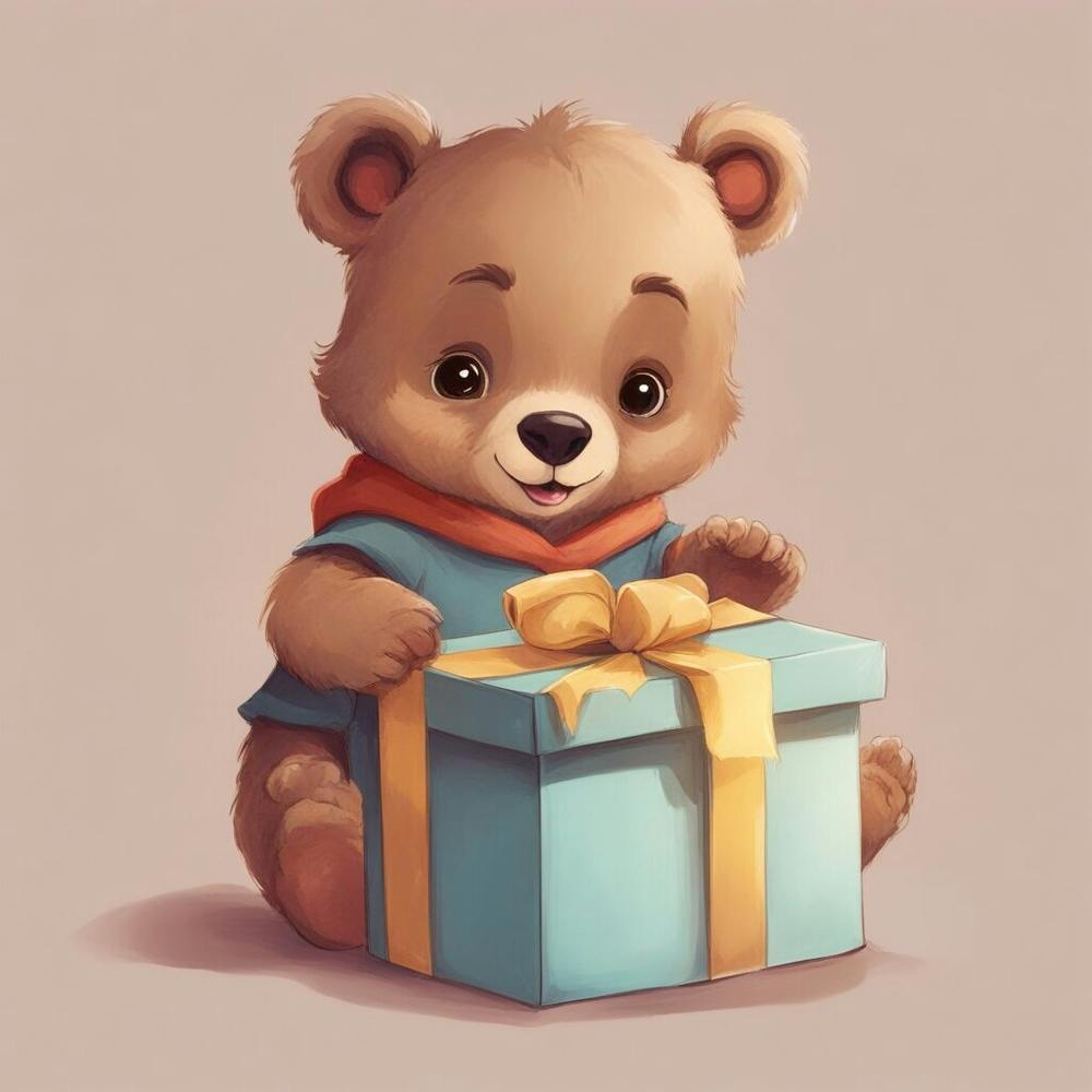 Teddy Bear opening Gifts