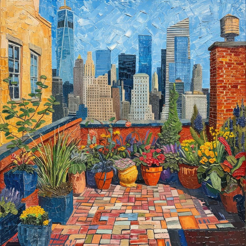 Teentempo In Style Of David Hockney Oil Painting