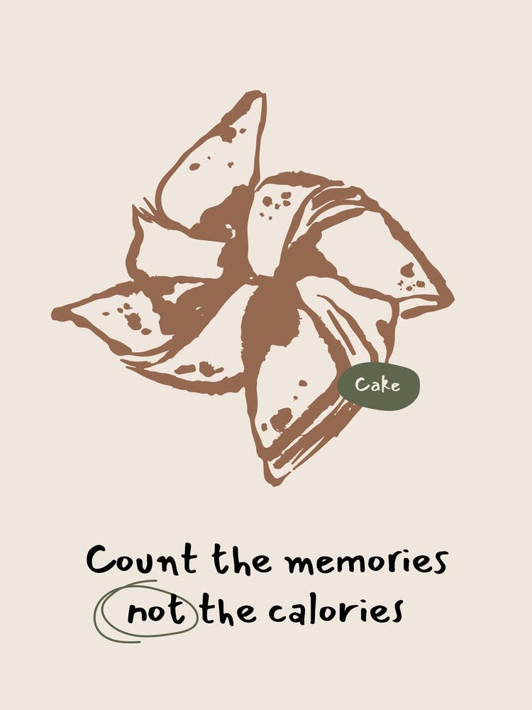 Dessert Poster – Minimal Pastry Illustration for Kitchen and Bakery Wall Art