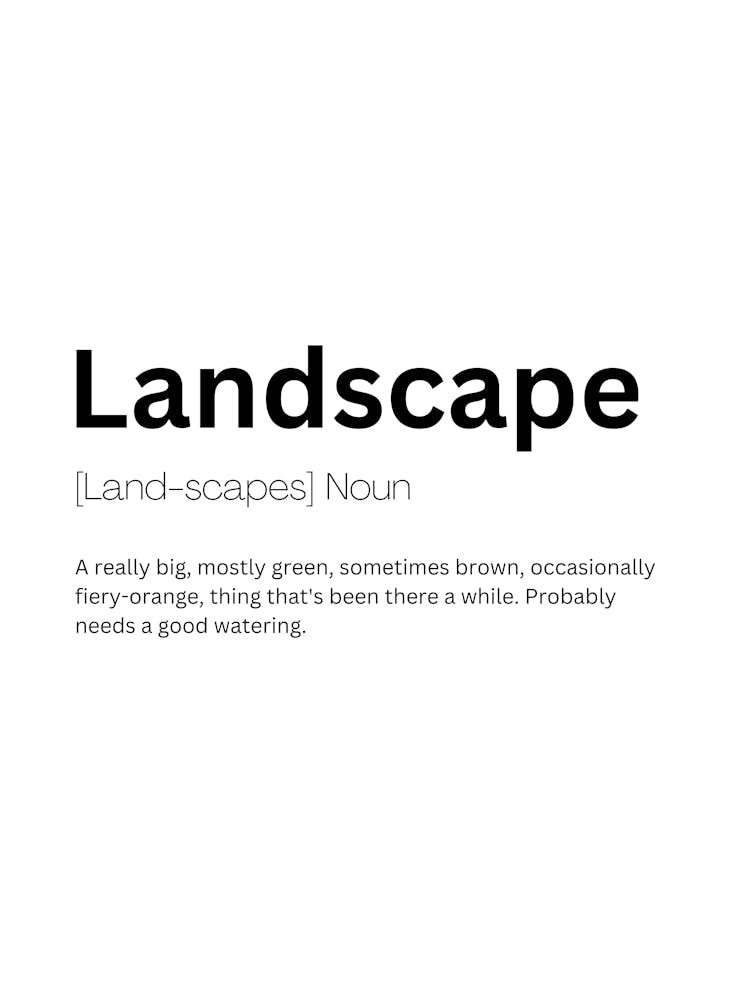 Landscape Definition Meaning