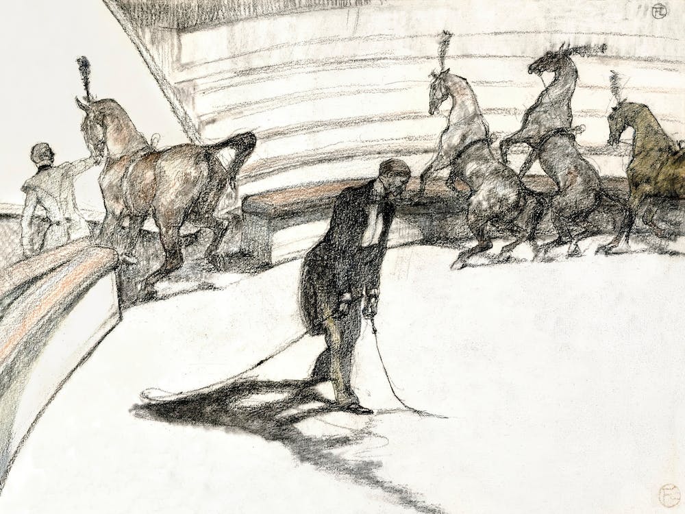 At The Circus Free Horses (1899), Henri de Toulouse-Lautrec