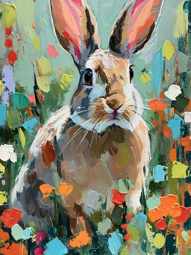 American Sable Rabbit Painting 4