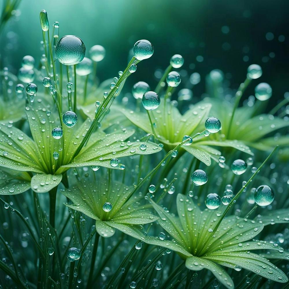 Flowers With Water Droplets