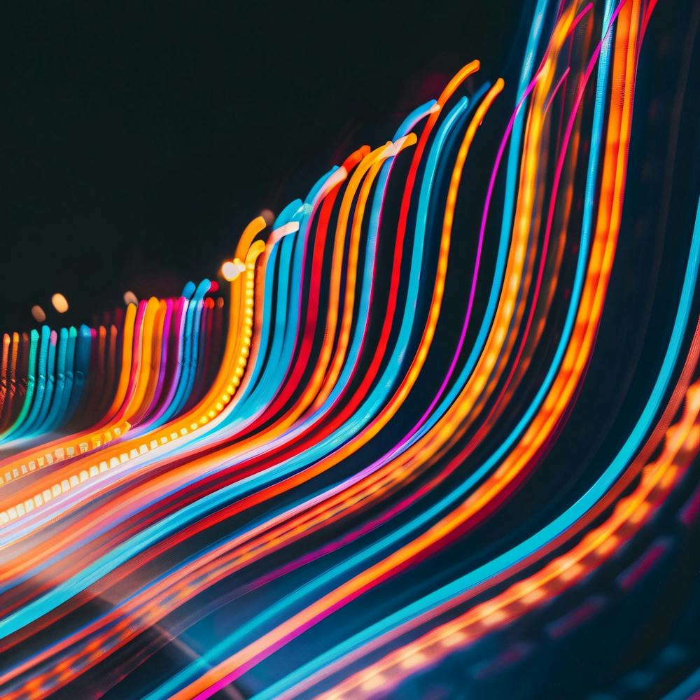 Blurry Street Lights At Night