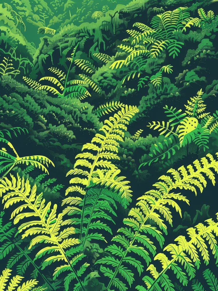 Ferns In The Jungle