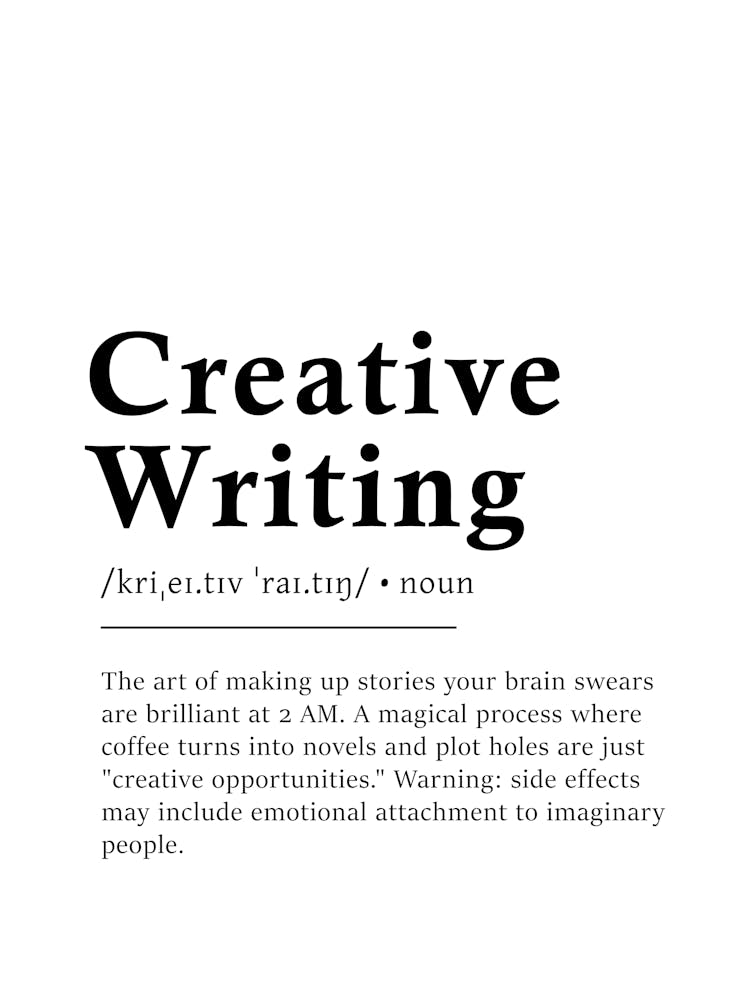 Creative Writing Definition Poster - Dictionary