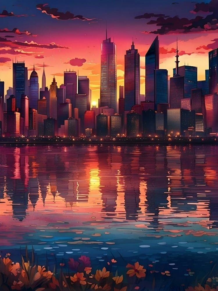 Sunset Cityscape