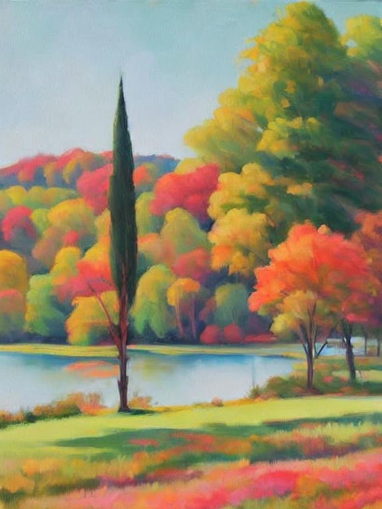 Conifers Tree Watercolour 1