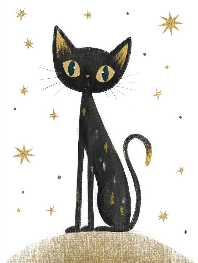 Chat Noir aux Étoiles