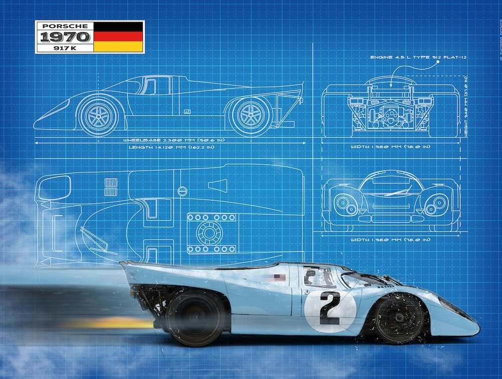 917 Orange Blue, Blueprint