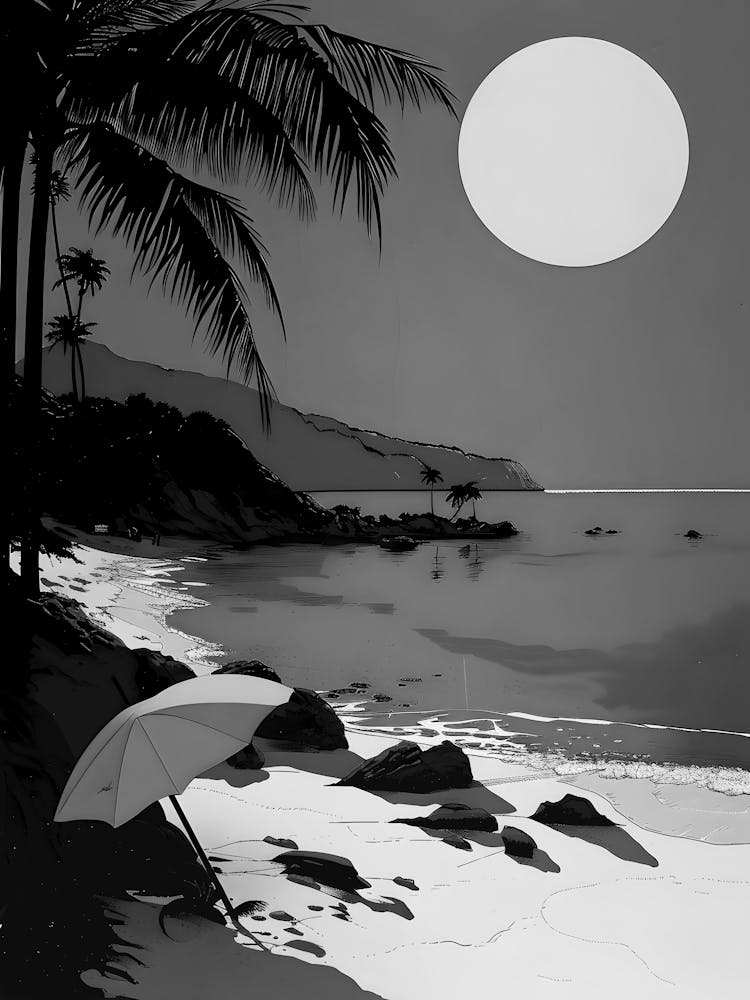 Moonlight On The Beach