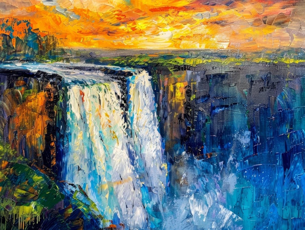 Sunset At Victoria Falls 1