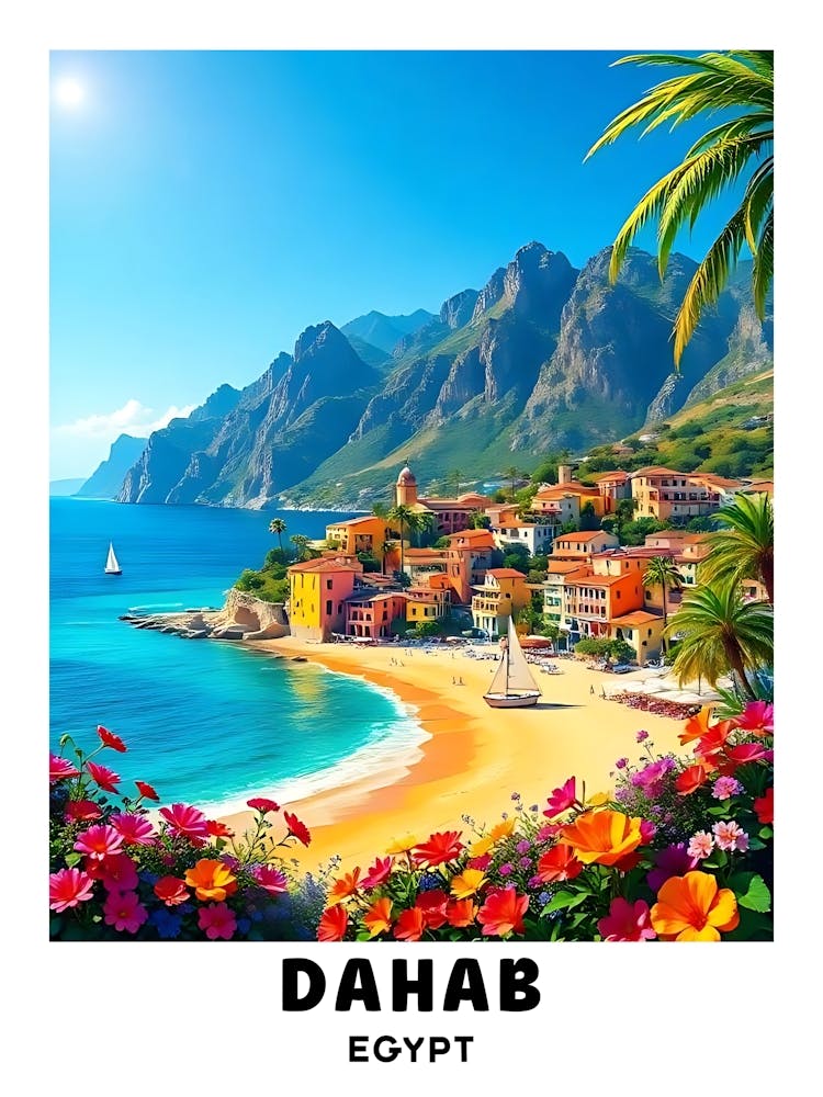 Dahab - Egypt Vintage Travel Poster 4