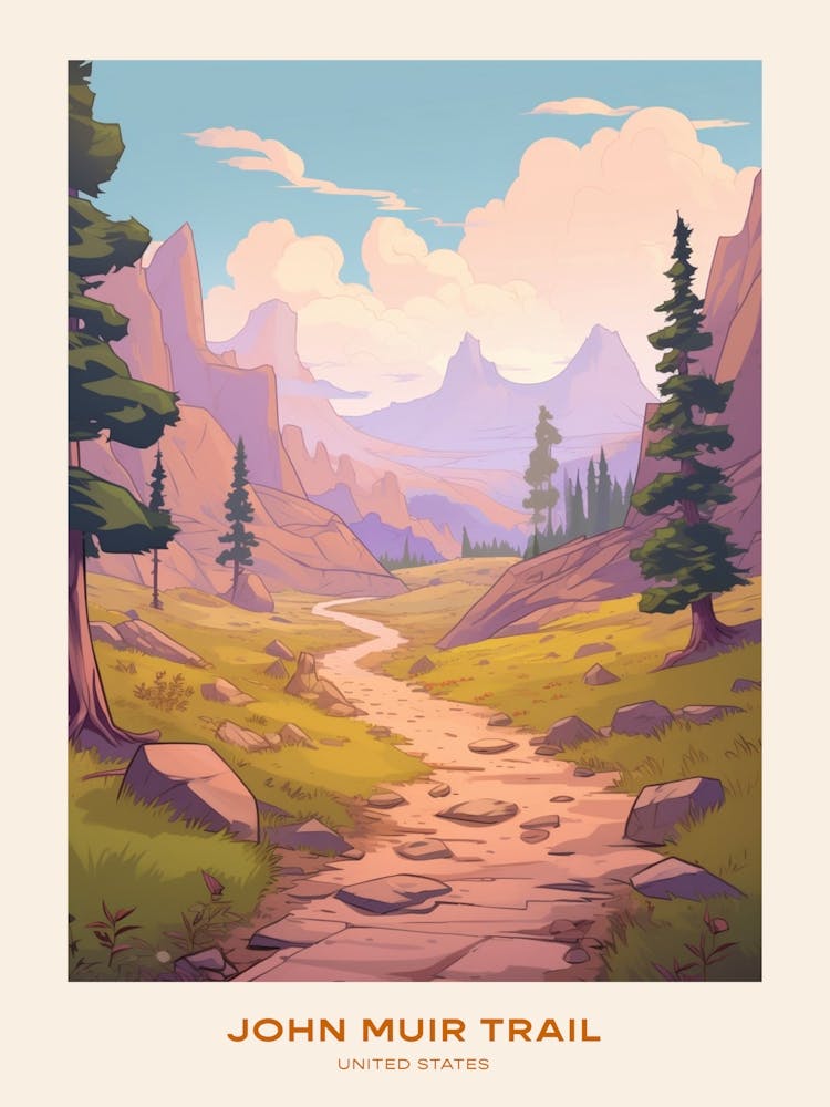 John Muir Trail Usa 2 Hike Poster