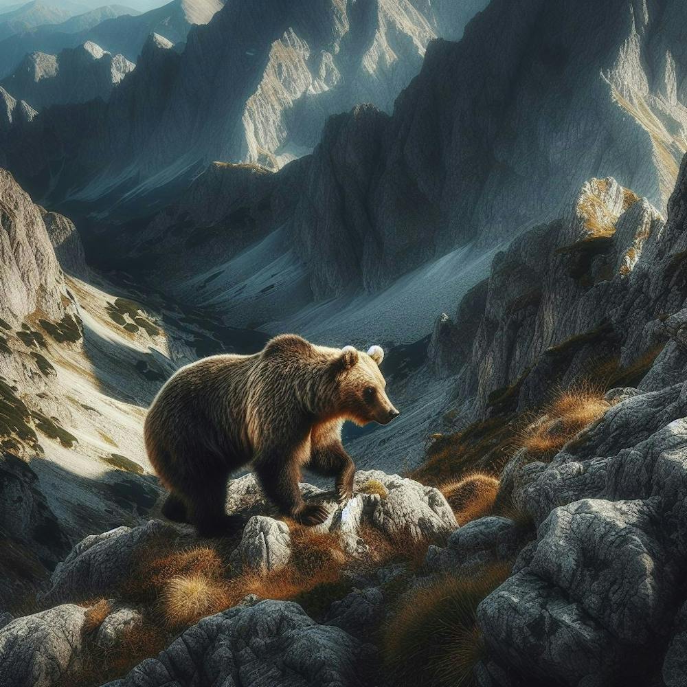 Grizzlybär in den Bergen