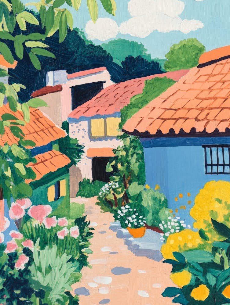 Summer at Home Gouache Painting