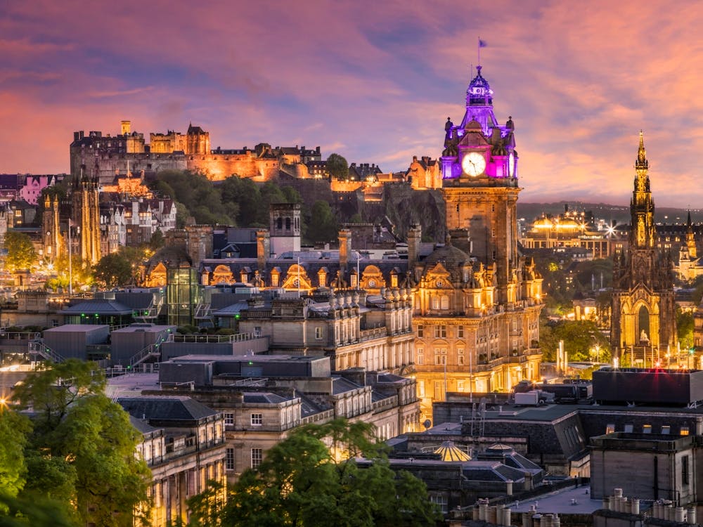 Fantastic Sunset In Edinburgh
