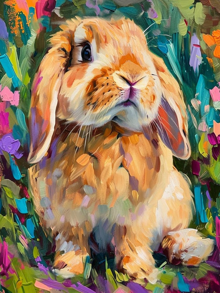 Holland Lop Rabbit Painting 4