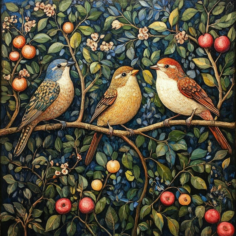 Birds On A Branch Art 11