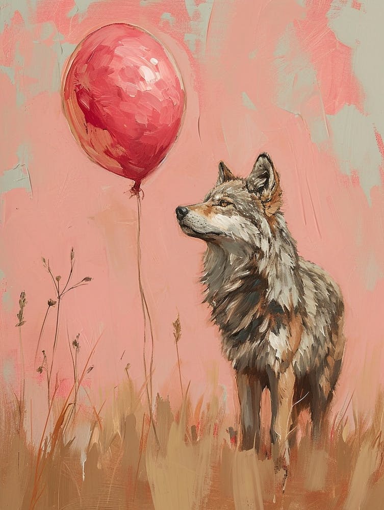 Süßer Timberwolf 2 mit Ballon
