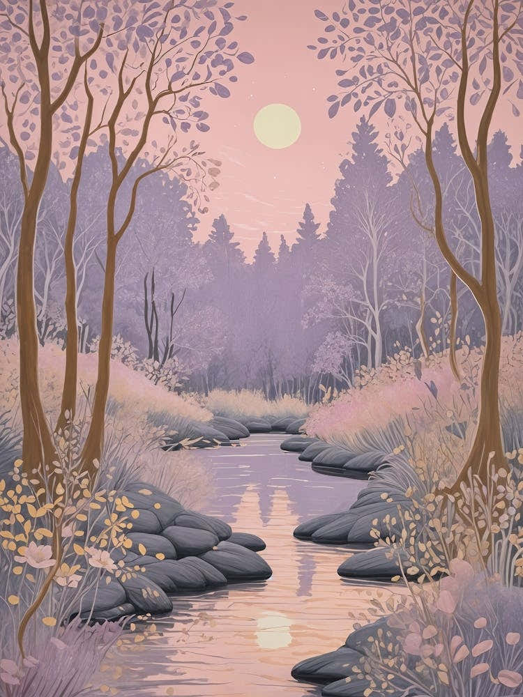 River In The Purple Forest